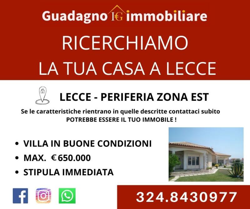 Cercasi in Vendita Villa Singola Villino a Lecce lecce